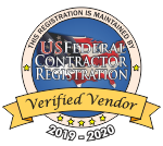 US Federal Contractor Registration System for Award Management Verified Vendor Seal